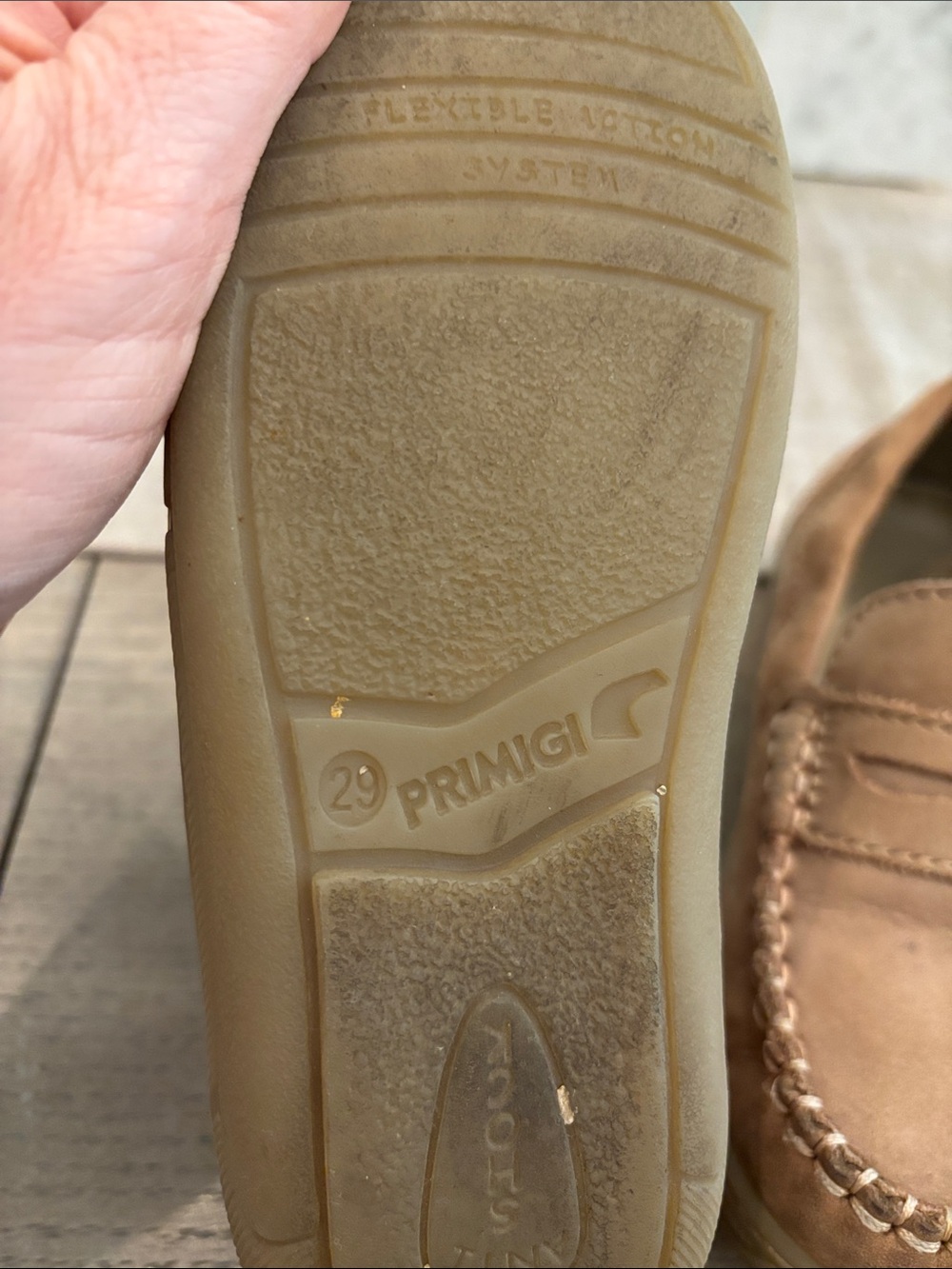 Primigi Tan Suede Kids Penny Loafers - Picture 2 of 3
